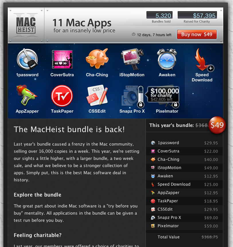 bundle of Mac apps from